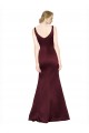 Long Burgundy Sleeveless A-Line Low Back Black Tie Evening Gown / Prom Dress / Bridesmaid Dress Birmingham