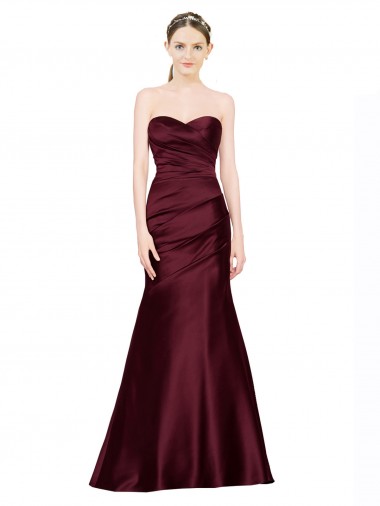 Long Burgundy Sleeveless Mermaid Low Back Formal Evening Gown / Prom Dress / Bridesmaid Dress Birmingham