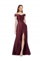 Long Burgundy Gold Cap Sleeves A-Line Black Tie Evening Gown / Prom Dress / Bridesmaid Dress Birmingham