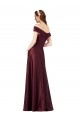 Long Burgundy Gold Cap Sleeves A-Line Black Tie Evening Gown / Prom Dress / Bridesmaid Dress Birmingham