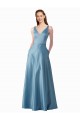 Long Sleeveless A-Line Satin Black Tie Prom Dress / Bridesmaid Dress Birmingham
