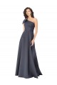 Long Slate Grey Sleeveless A-Line Satin Formal Evening Gown / Prom Dress / Bridesmaid Dress Birmingham