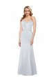 Long Light Sky Blue Sleeveless Sheath Low Back Formal Evening Gown / Prom Dress / Bridesmaid Dress Birmingham