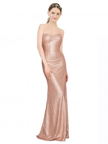 Long Rose Gold Sleeveless A-Line Low Back Formal Evening Gown / Prom Dress / Bridesmaid Dress Birmingham