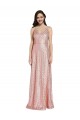 Long Rose Gold Sleeveless Sheath Low Back Formal Evening Gown / Prom Dress / Bridesmaid Dress Birmingham