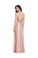Long Rose Gold Sleeveless Sheath Low Back Formal Evening Gown / Prom Dress / Bridesmaid Dress Birmingham