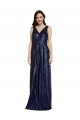 Long Dark Navy Sleeveless Sheath V-Back Formal Evening Gown / Prom Dress / Bridesmaid Dress Birmingham