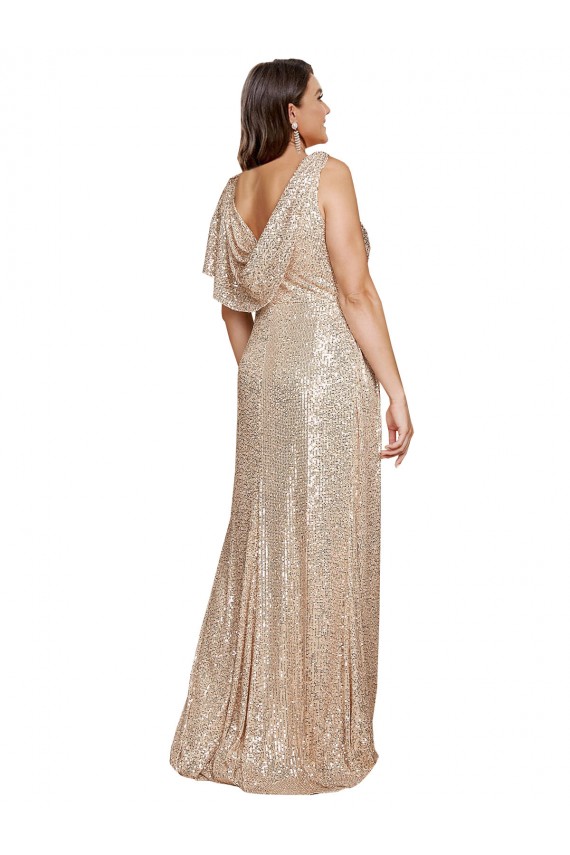 Long Gold Sleeveless A-Line Black Tie Plus Size Evening Gown / Prom Dress / Bridesmaid Dress Birmingham