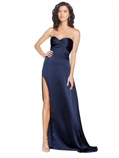 Long Sapphire Sleeveless A-Line Low Back Formal Evening Gown / Prom Dress / Bridesmaid Dress Birmingham