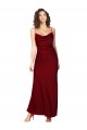 Long Burgundy Sleeveless Sheath Low Back Black Tie Evening Gown / Prom Dress / Bridesmaid Dress Birmingham