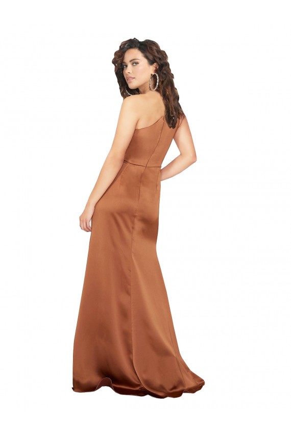 Long Orange Sleeveless A-Line Formal Evening Gown / Prom Dress / Bridesmaid Dress Birmingham