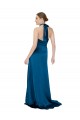 Long Peacock Blue Sleeveless A-Line Open Back Formal Evening Gown / Prom Dress / Bridesmaid Dress Birmingham
