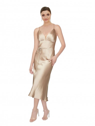 Midi Length Sleeveless A-Line Formal Evening Gown / Prom Dress / Bridesmaid Dress Birmingham