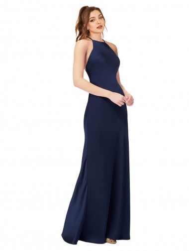Long Sapphire Sleeveless Sheath Open Back Formal Evening Gown / Prom Dress / Bridesmaid Dress Birmingham