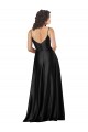 Long Black Sleeveless A-Line Low Back Formal Dress / Bridesmaid Dress Birmingham