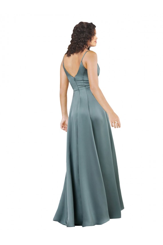 Long Black Sleeveless A-Line V-Back Formal Evening Gown / Prom Dress / Bridesmaid Dress Birmingham