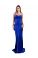 Long Royal Blue Sleeveless Sheath Open Back Silk like Satin Formal Evening Gown / Prom Dress / Bridesmaid Dress Birmingham
