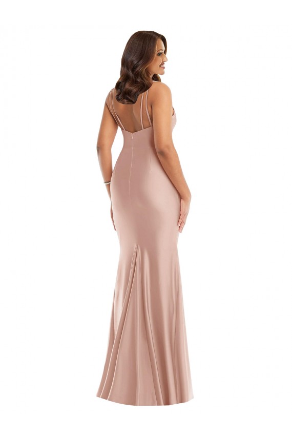 Long Dusty Pink Sleeveless Mermaid Formal Plus Size Evening Gown / Prom Dress / Bridesmaid Dress Birmingham
