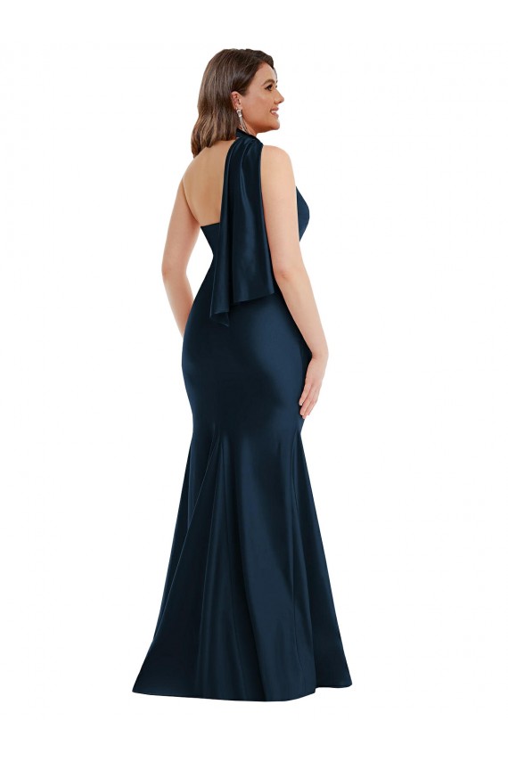 Long Dark Navy Sleeveless Mermaid Formal Plus Size Evening Gown / Prom Dress / Bridesmaid Dress Birmingham