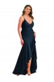Long Dark Navy Sleeveless Mermaid High Low Plus Size Evening Gown / Prom Dress / Bridesmaid Dress Birmingham