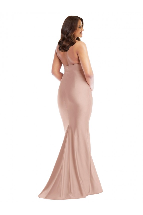 Long Dusty Pink Sleeveless Mermaid Open Back Formal Plus Size Evening Gown / Prom Dress / Bridesmaid Dress Birmingham