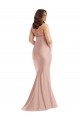 Long Dusty Pink Sleeveless Mermaid Open Back Formal Plus Size Evening Gown / Prom Dress / Bridesmaid Dress Birmingham