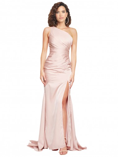Long Pink Sleeveless Sheath High Slit Black Tie Evening Gown / Prom Dress / Bridesmaid Dress Birmingham
