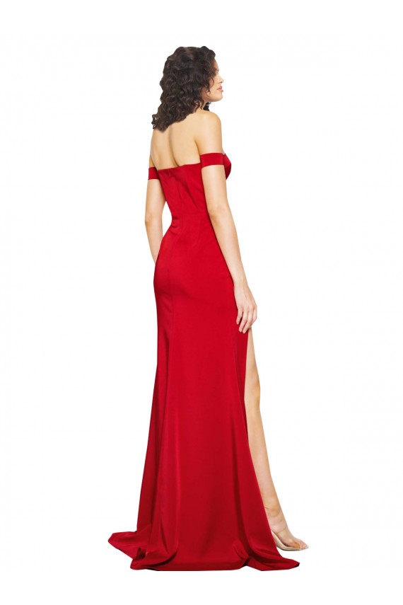 Long Red Sleeveless A-Line Silk like Satin Formal Evening Gown / Prom Dress / Bridesmaid Dress Birmingham