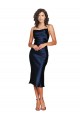 Cocktail Length Dark Navy Sleeveless Sheath Formal Evening Gown / Prom Dress / Bridesmaid Dress Birmingham