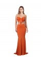Long Orange Sleeveless Mermaid Formal Evening Gown / Prom Dress / Bridesmaid Dress Birmingham