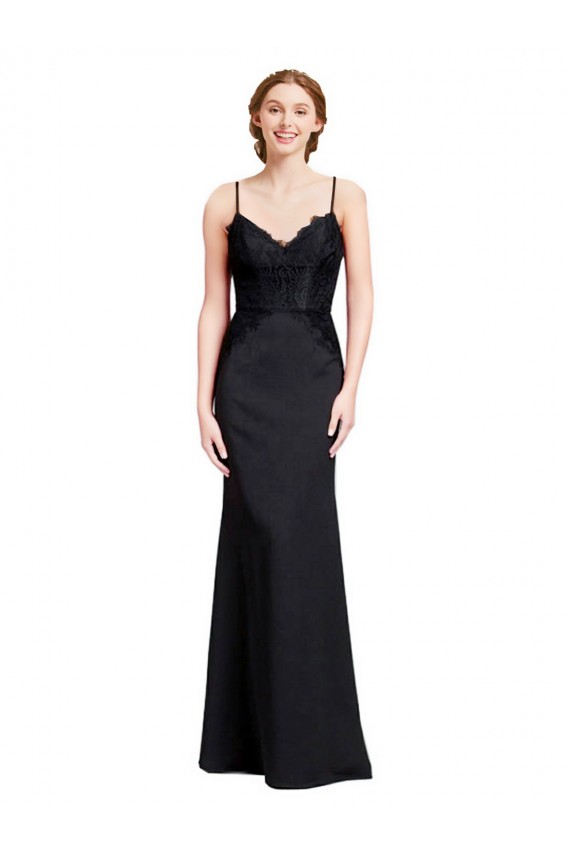 Long Black Sleeveless Mermaid Low Back Prom Dress / Bridesmaid Dress Birmingham