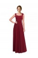 Long Burgundy Sleeveless A-Line Prom Dress / Bridesmaid Dress Birmingham
