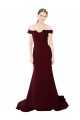Sweep Train Burgundy Gold Sleeveless Mermaid V-Back Formal Evening Gown / Prom Dress / Bridesmaid Dress Birmingham