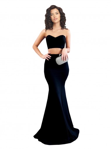 Long Black Sleeveless Mermaid Low Back Stretch Crepe Formal Evening Gown / Prom Dress / Bridesmaid Dress Birmingham