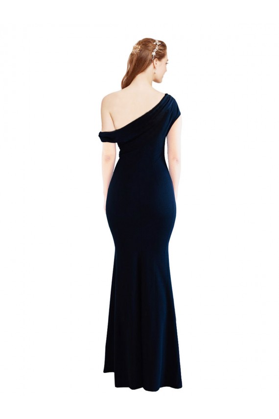 Long Dark Navy Sleeveless Mermaid Stretch Crepe Formal Evening Gown / Prom Dress / Bridesmaid Dress Birmingham