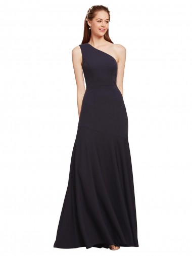 Long Dark Navy Sleeveless A-Line Formal Evening Gown / Prom Dress / Bridesmaid Dress Birmingham