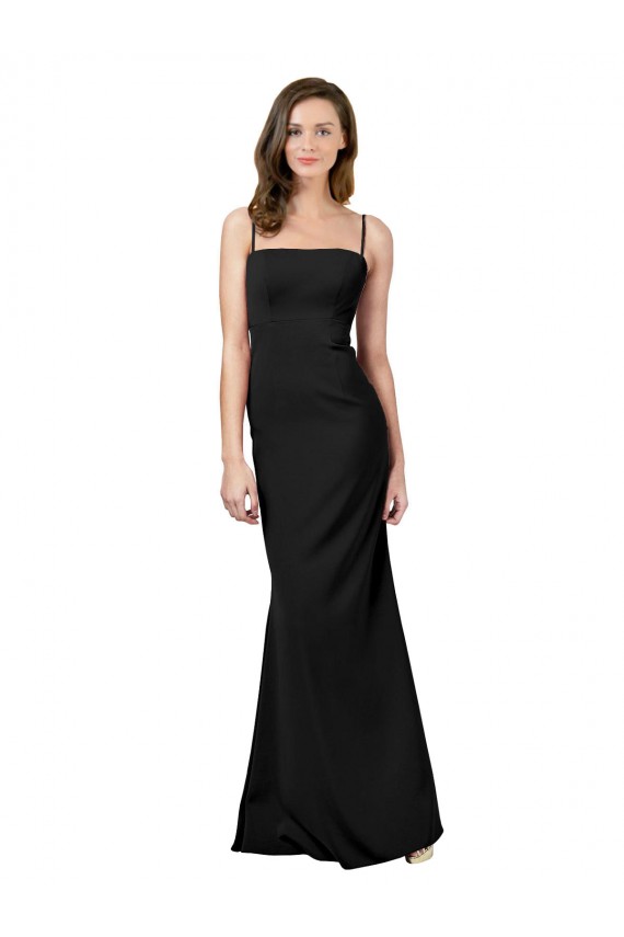 Long Black Sleeveless Sheath Low Back Formal Evening Gown / Prom Dress / Bridesmaid Dress Birmingham