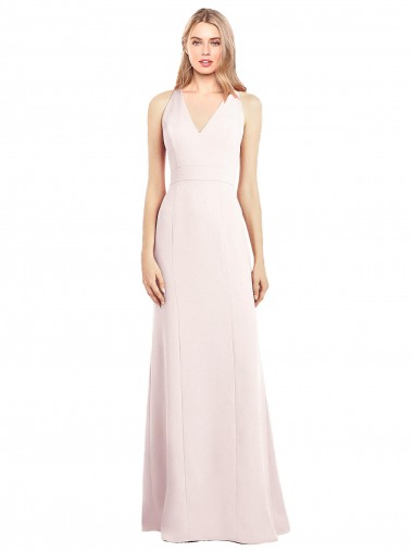 Long Pink Sleeveless Trumpet Keyhole Back Semi Formal Evening Dress / Prom Dress / Bridesmaid Dress Birmingham