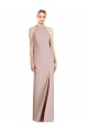 Long Dusty Pink Sleeveless Trumpet Open Back Semi Formal Evening Dress / Bridesmaid Dress Birmingham