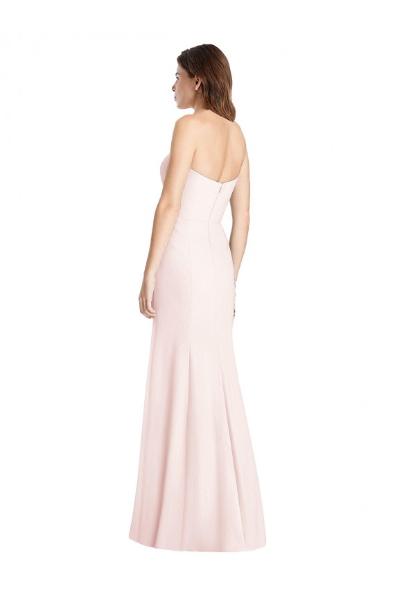 Long Pink Sleeveless Trumpet Low Back Semi Formal Evening Dress / Prom Dress / Bridesmaid Dress Birmingham