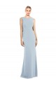 Long Light Sky Blue Sleeveless Trumpet Backless Semi Formal Evening Dress / Prom Dress / Bridesmaid Dress Birmingham