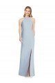 Long Light Sky Blue Sleeveless Trumpet Open Back Formal Evening Gown / Bridesmaid Dress Birmingham