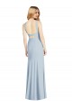 Long Light Sky Blue Sleeveless Trumpet Open Back Formal Evening Gown / Bridesmaid Dress Birmingham