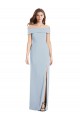 Long Light Sky Blue Sleeveless Trumpet Stretch Crepe Formal Dress / Bridesmaid Dress Birmingham