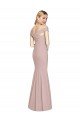 Long Dusty Pink Sleeveless Trumpet Open Back Semi Formal Evening Dress / Prom Dress / Bridesmaid Dress Birmingham
