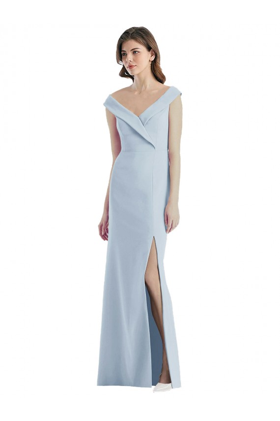Long Light Sky Blue Sleeveless A-Line Black Tie Evening Gown / Bridesmaid Dress Birmingham