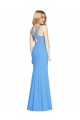 Long Peacock Blue Sleeveless Trumpet Keyhole Back Semi Formal Evening Dress / Prom Dress / Bridesmaid Dress Birmingham
