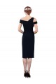 Cocktail Length Dark Navy Sleeveless Mermaid Formal Evening Gown / Prom Dress / Bridesmaid Dress Birmingham