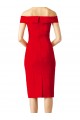 Cocktail Length Red Sleeveless Sheath Stretch Crepe Formal Evening Gown / Prom Dress / Bridesmaid Dress Birmingham