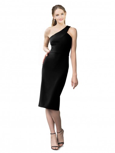 Cocktail Length Black Sleeveless Sheath Formal Evening Gown / Prom Dress / Bridesmaid Dress Birmingham